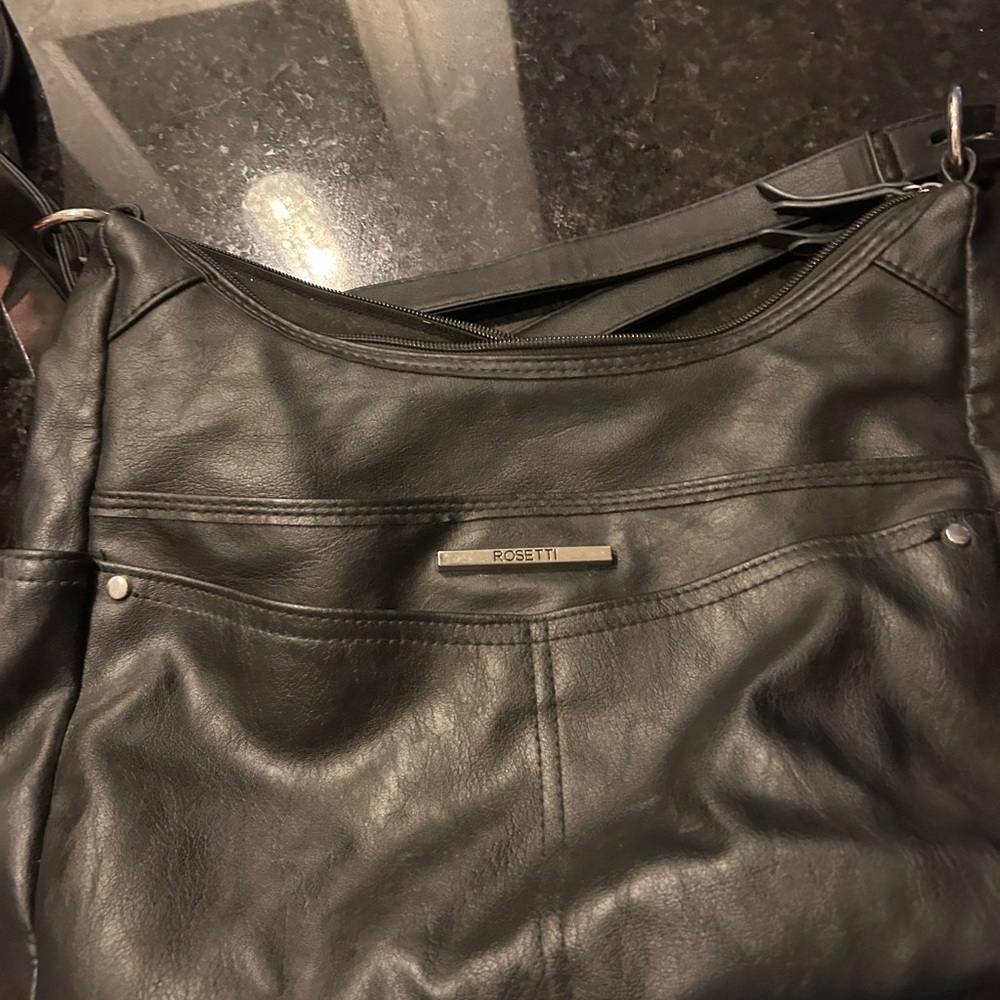 Rosetti Dark Leather Crossbody Bag